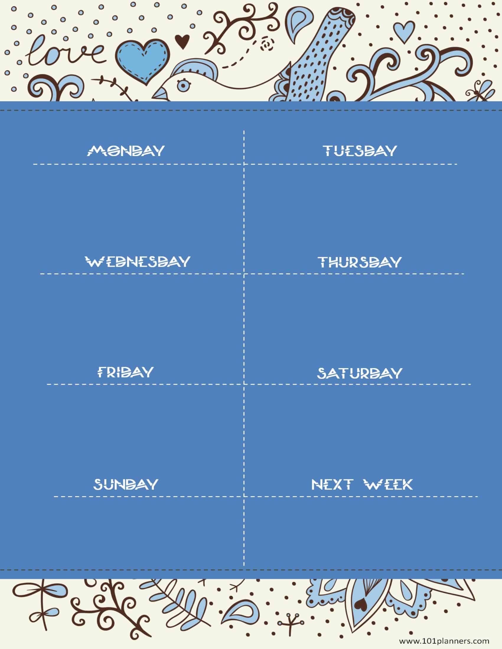 Weekly Calendar Maker