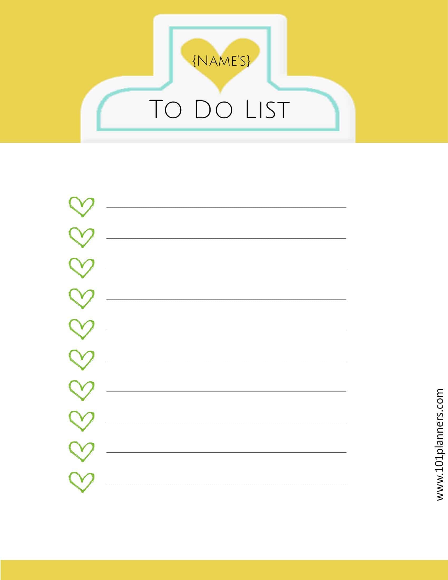 Cute Free Printable Daily To Do List Template Free Printable Templates