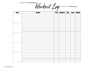 fitness tracker excel template