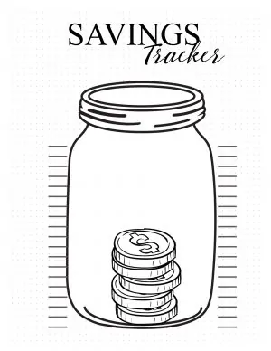 Savings Jar Printable