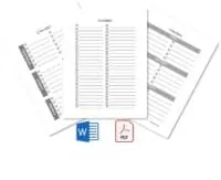 Checklist template Word