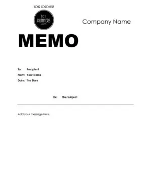 Memo template with logo