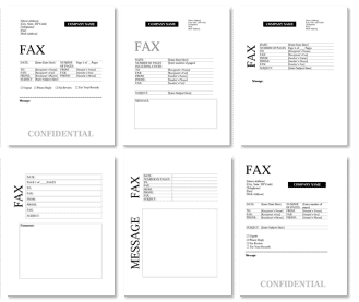 Fax cover sheets