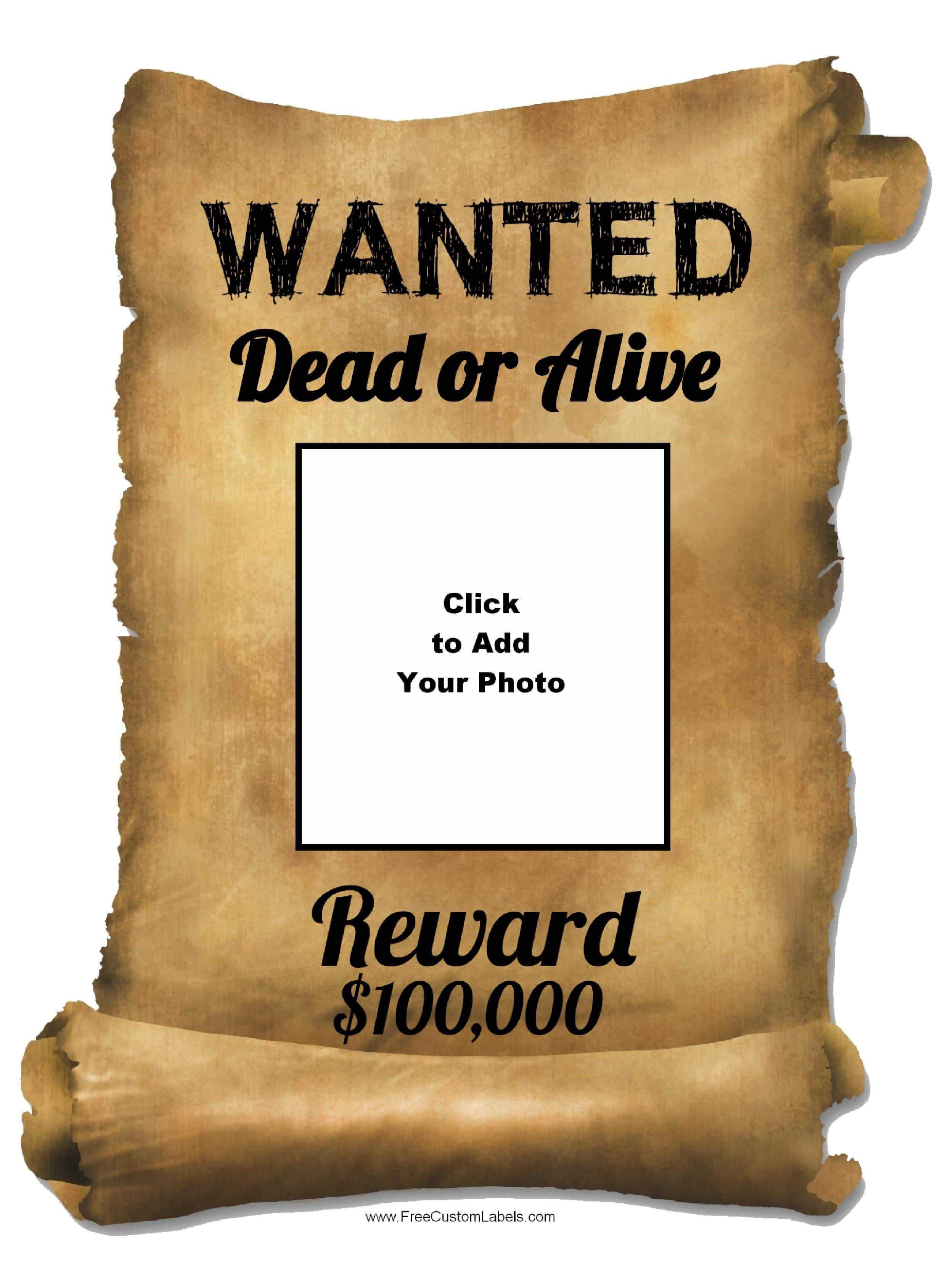 Free Wanted Poster Maker | Make a Free Printable Wanted Poster Online