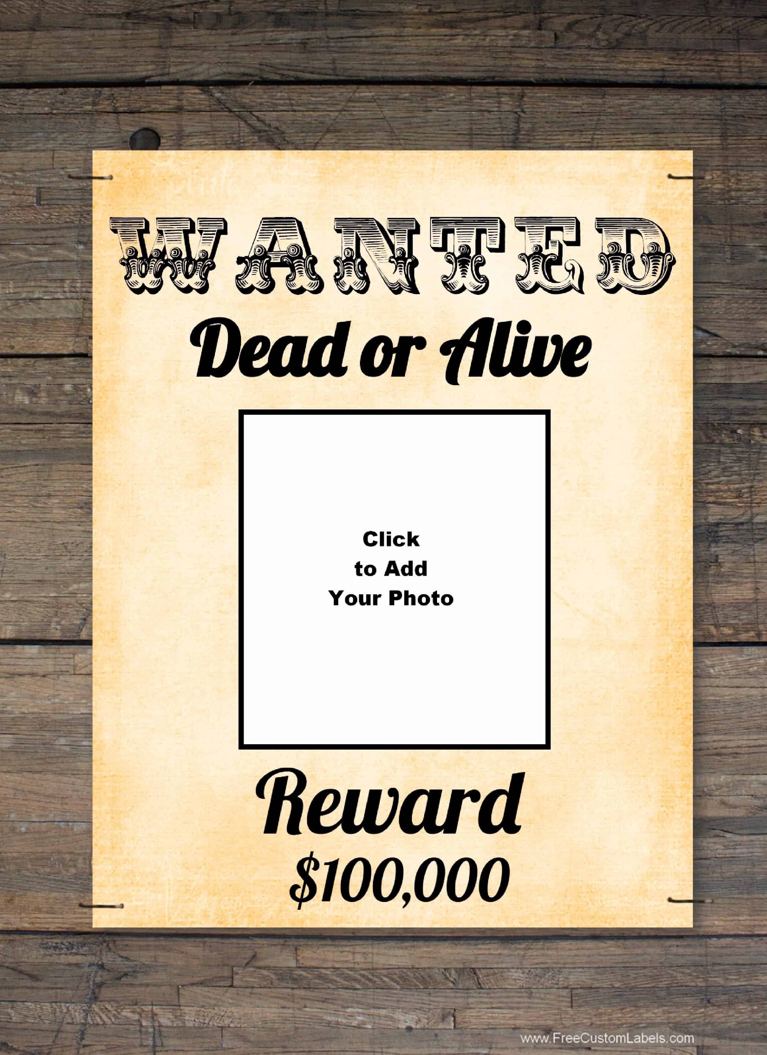 Free Wanted Poster Maker | Make a Free Printable Wanted Poster Online