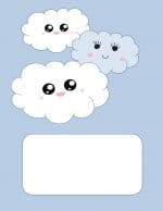 clouds with cute faces