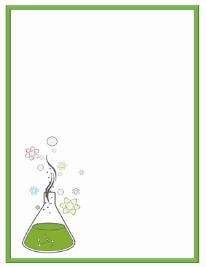 science border paper with green border