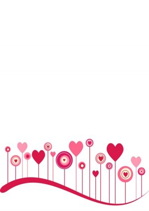 Free pink heart border