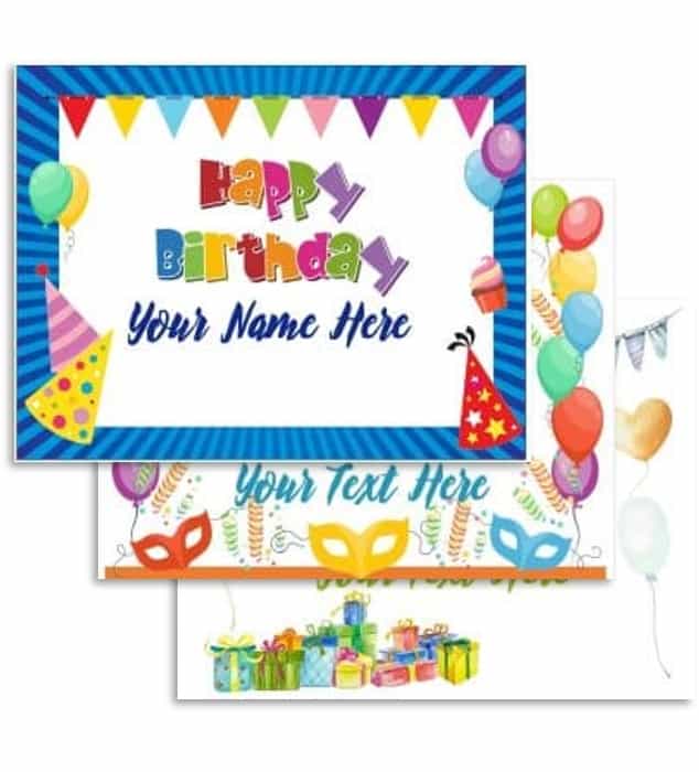 Free Birthday border & backgrounds Customizable