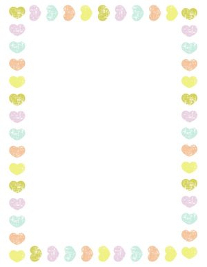 pastel colored hearts