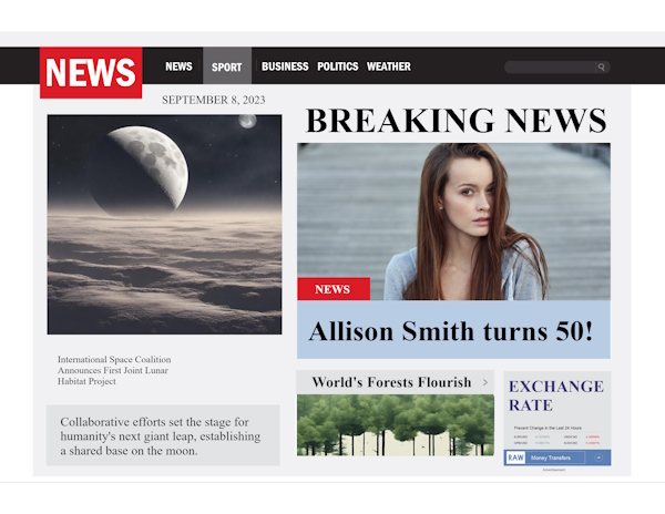 Breaking News Generator this is a website template for online news