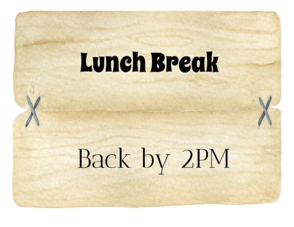 FREE Editable and Printable Out to Lunch Sign