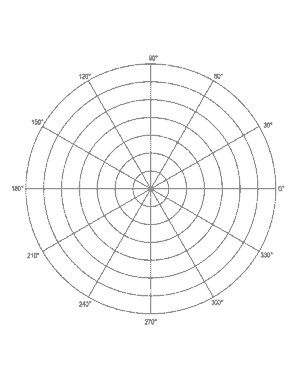 Polar graph paper - 7 circles