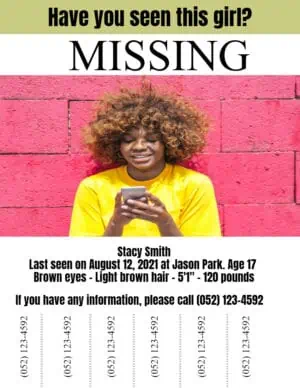 Missing poster template