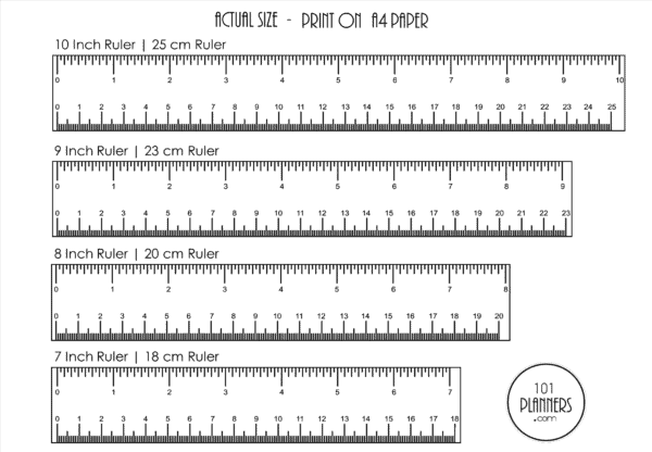 Printable ruler cm and mm