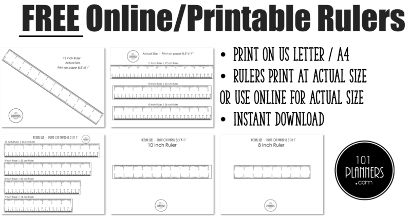 online or printable rulers