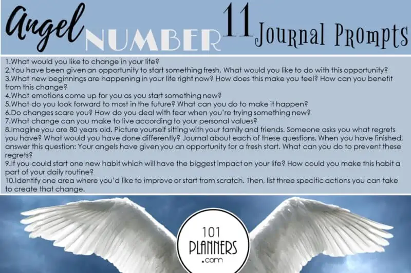 angel number 11 - journal prompts