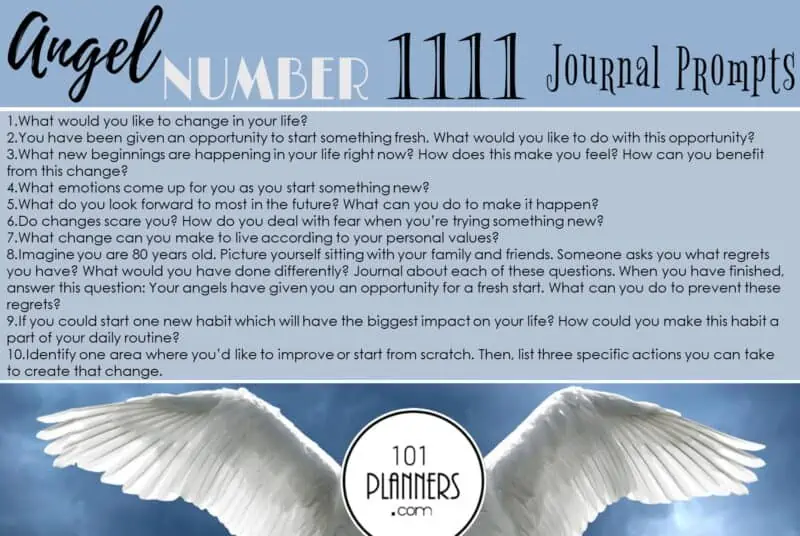 angel number 1111 - journal prompts
