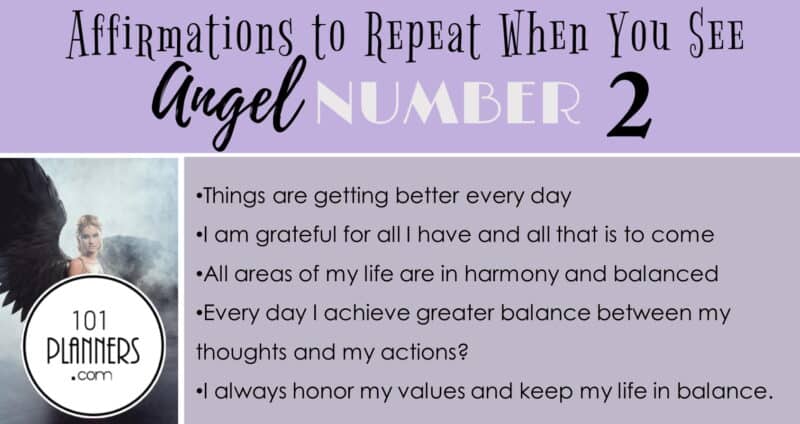 angel number 2 affirmations