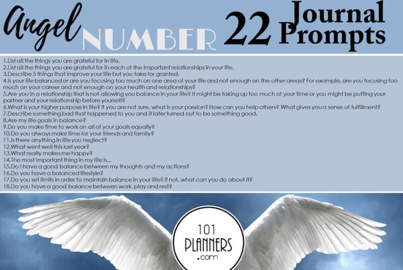 angel number 22 journal prompts