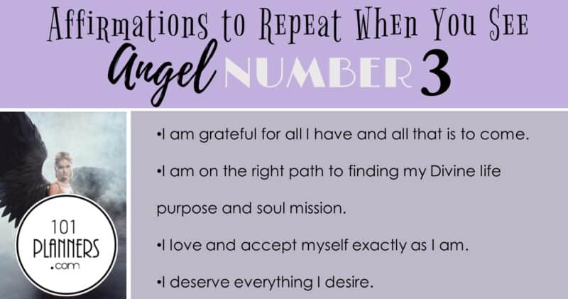 angel number 3 - affirmations