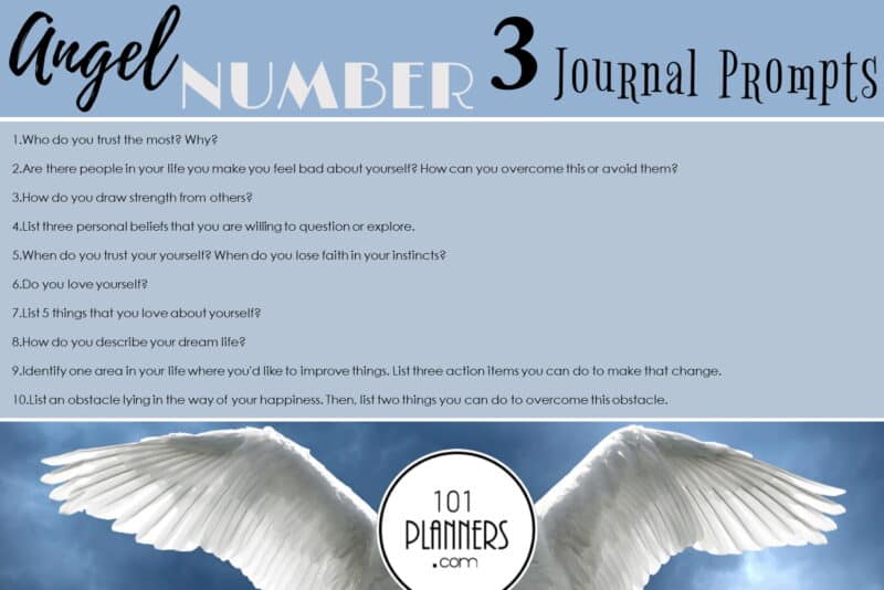 angel number 3 - journal prompts