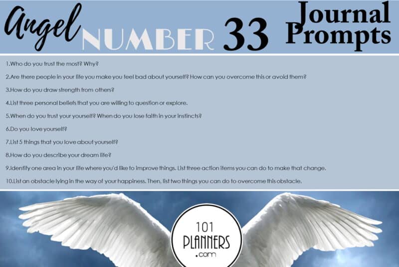 angel number 33 - journal prompts
