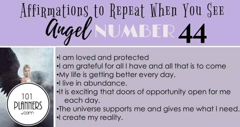 angel number 44 - affirmations