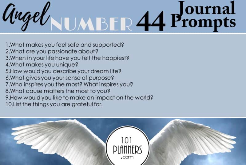 angel number 44 - journal prompts