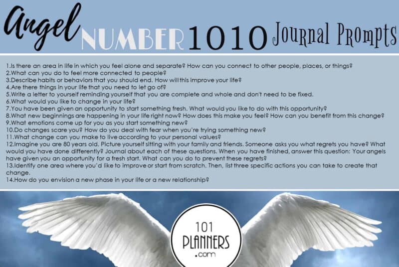Journal Prompts for Angel Number 1010