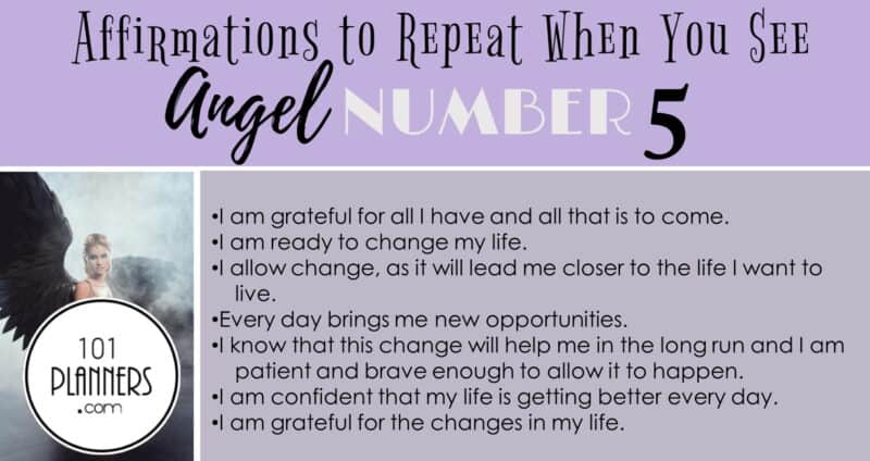 angel number 5 - affirmations