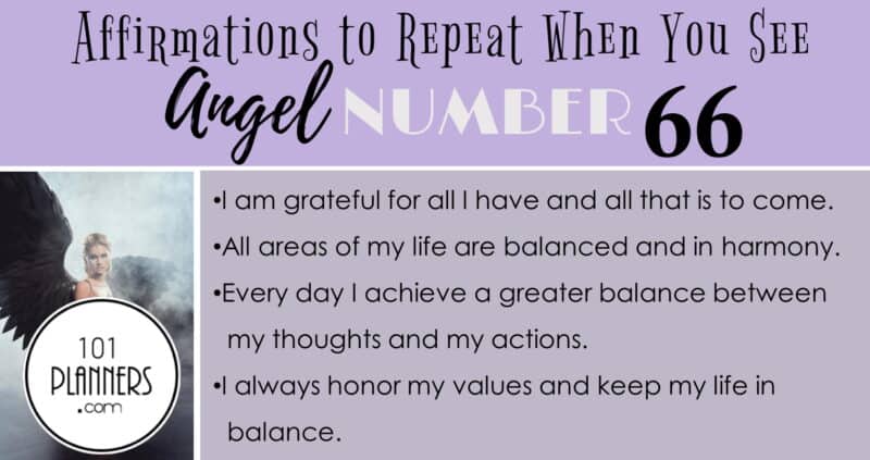 angel number 66 - affirmations