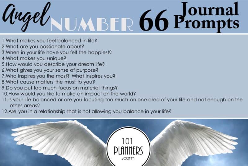 angel number 66 - journal prompts