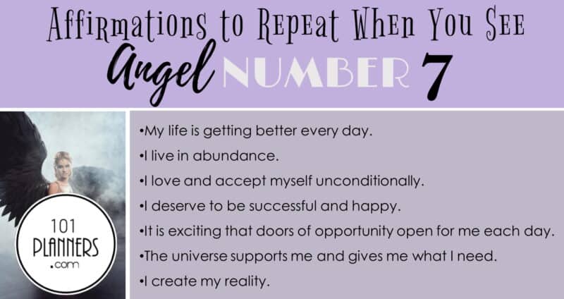 angel number 7 - affirmations
