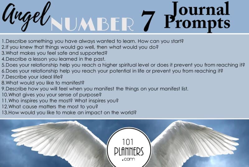 angel number 7 - journal prompts
