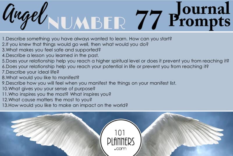 angel number 77 - journal prompts