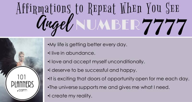 angel number 7777 - affirmations