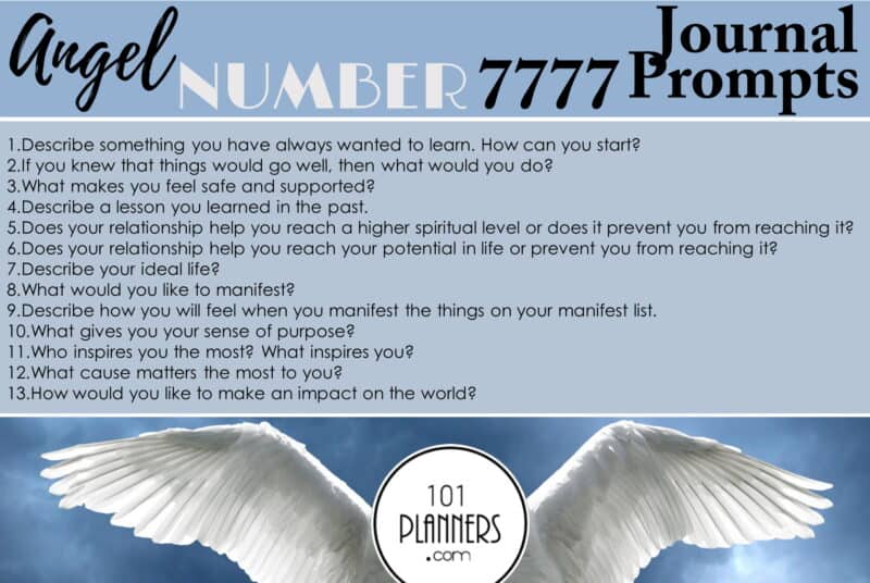 angel number 7777 - journal prompts