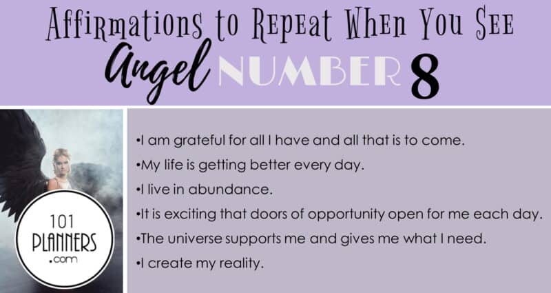angel number 8 - affirmations