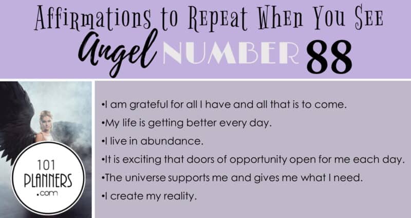 angel number 88 - affirmations
