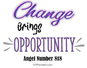 818 angel number - change