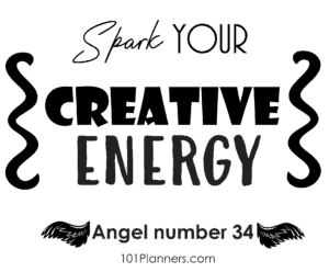 34 angel number - creative energy
