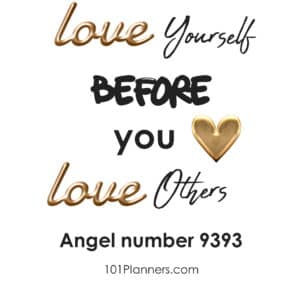 9393 angel number - self love