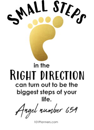 angel number 654 - small steps