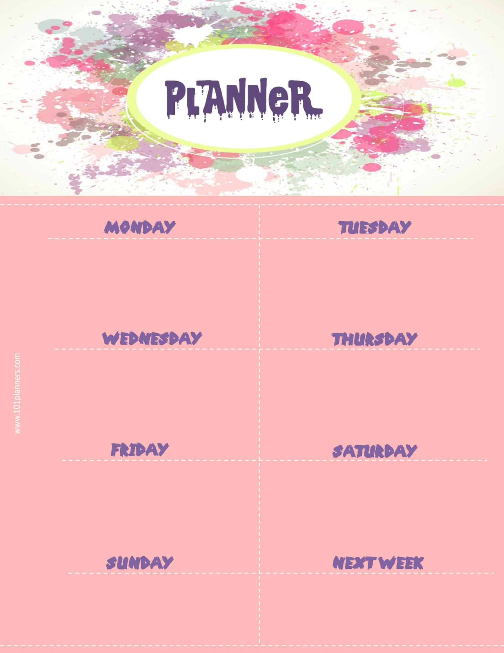 Weekly Template Planner