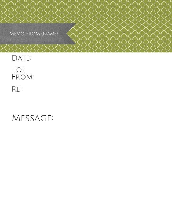 Free Memo Template | Customize Online then Print