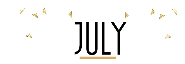 July Calendar Header Clip Art