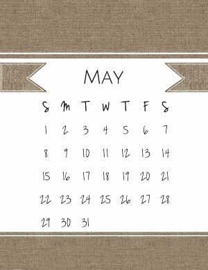 Free Printable May 2021 Calendar | Customize Online