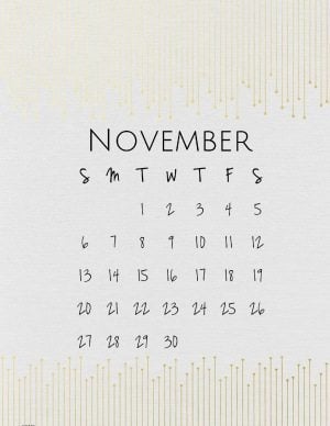 Free Printable November 2020 Calendar | Customize Online
