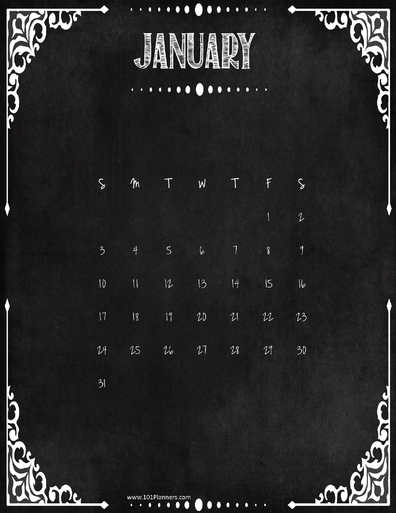 Free Printable January 2021 Calendar Customize Online